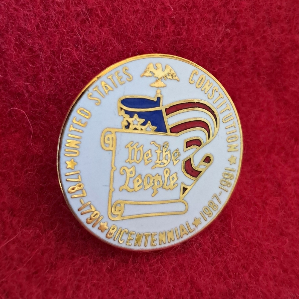United States Constitution Bi-Centennial Round Pin 1991 We The People